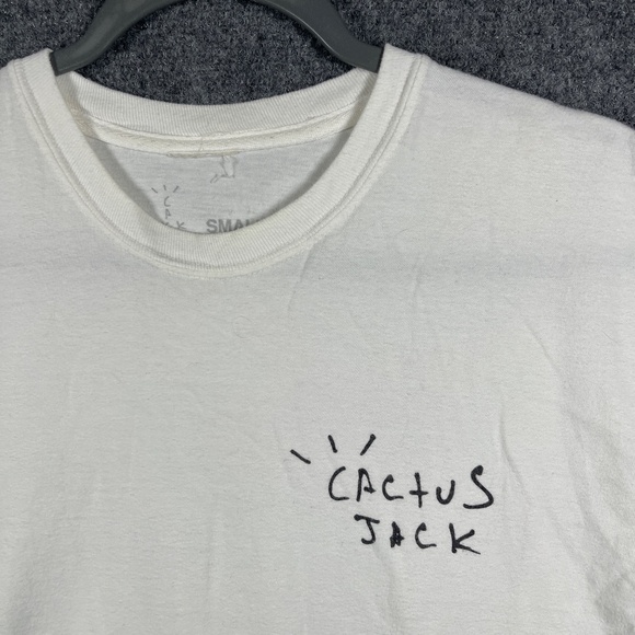 Travis Scott Cactus Jack White Tshirt Mens Size Small #1210 - Picture 4 of 9